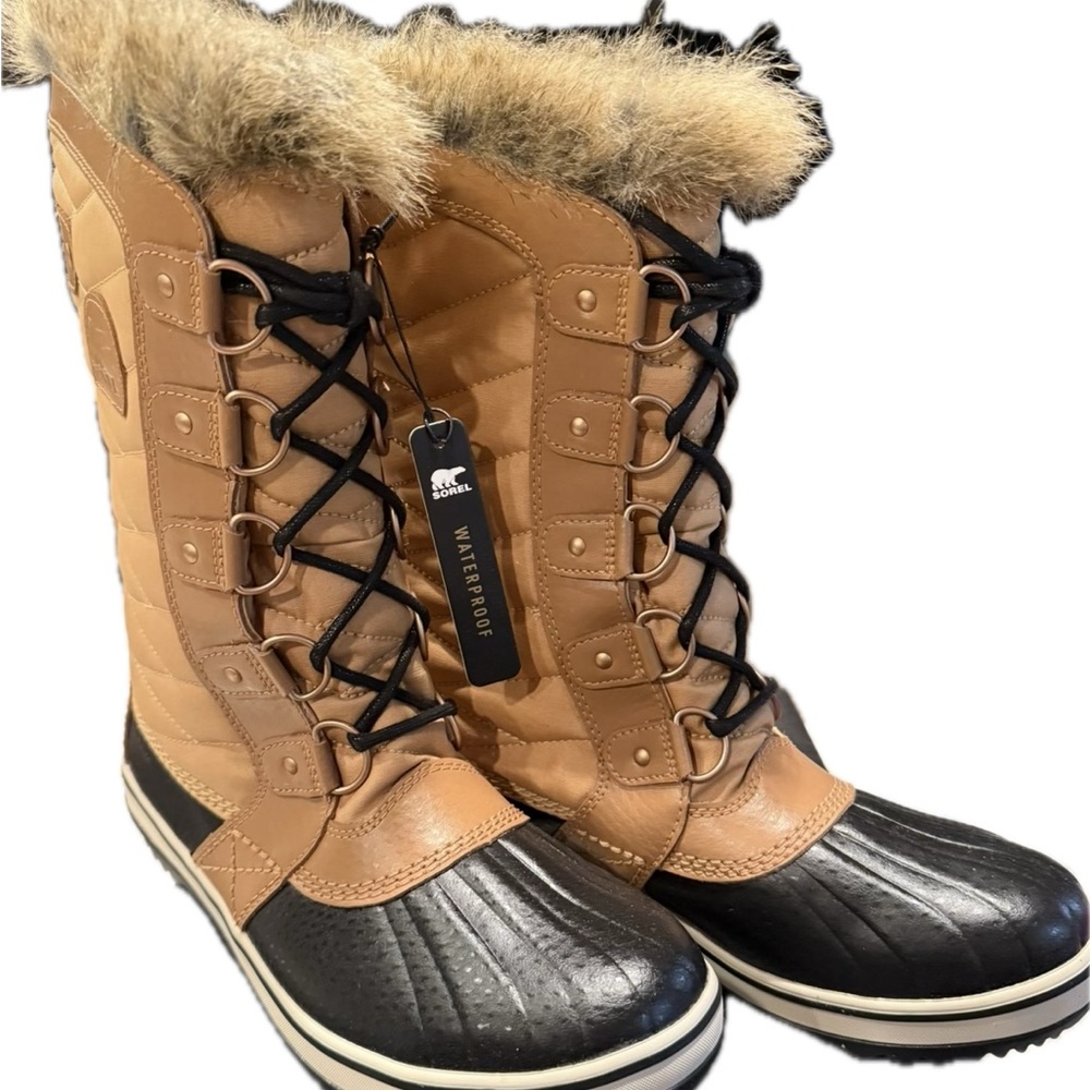 Sorel Women’s 8.5 Tofino II Fur Lace-Up Snow Weather Winter Boot